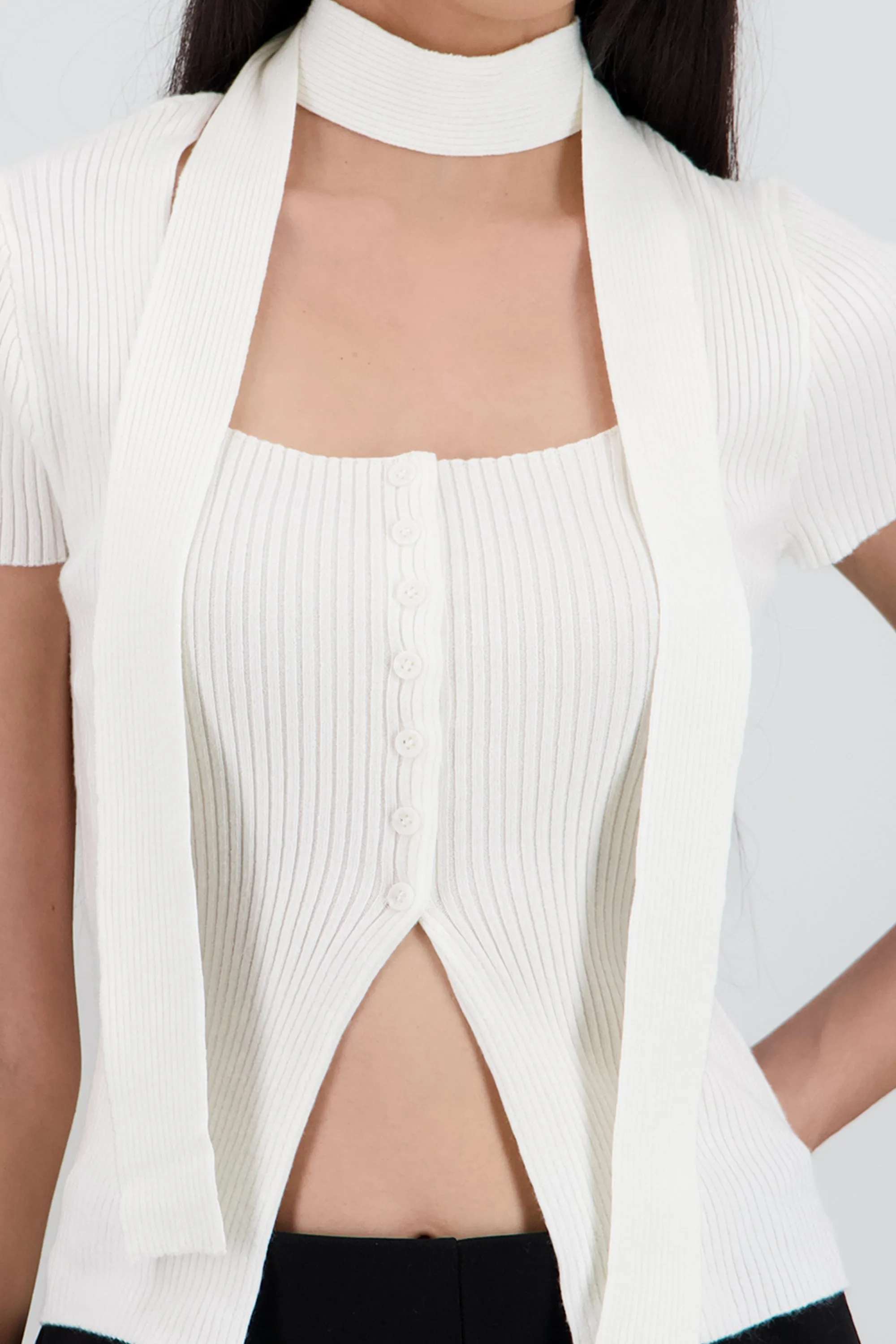 Top escote cuadrado rib cinta sold by Shasa product image thumbnail 5