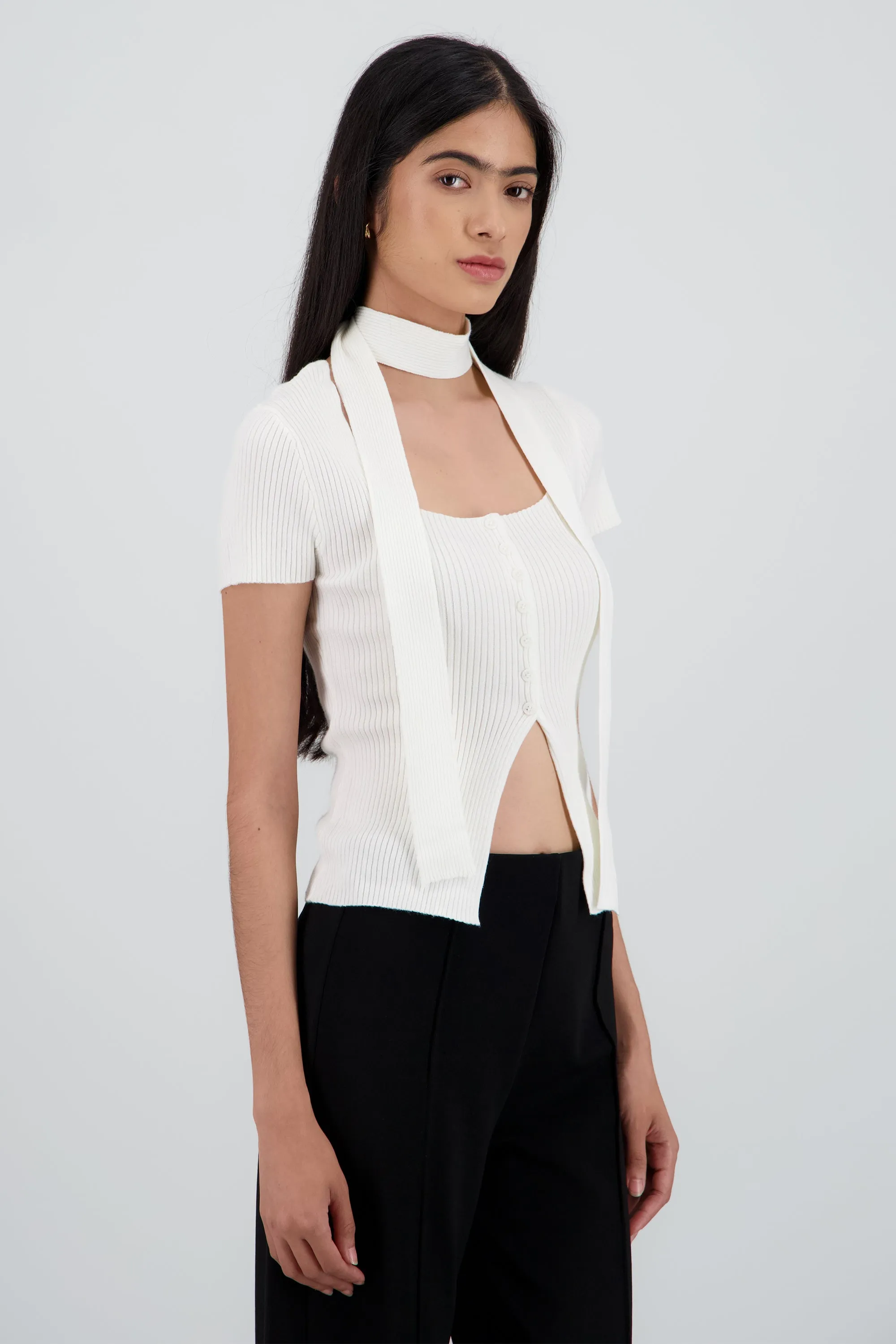 Top escote cuadrado rib cinta sold by Shasa product image thumbnail 3