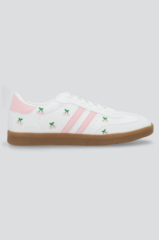 Tenis dos lineas cerezas sold by Shasa