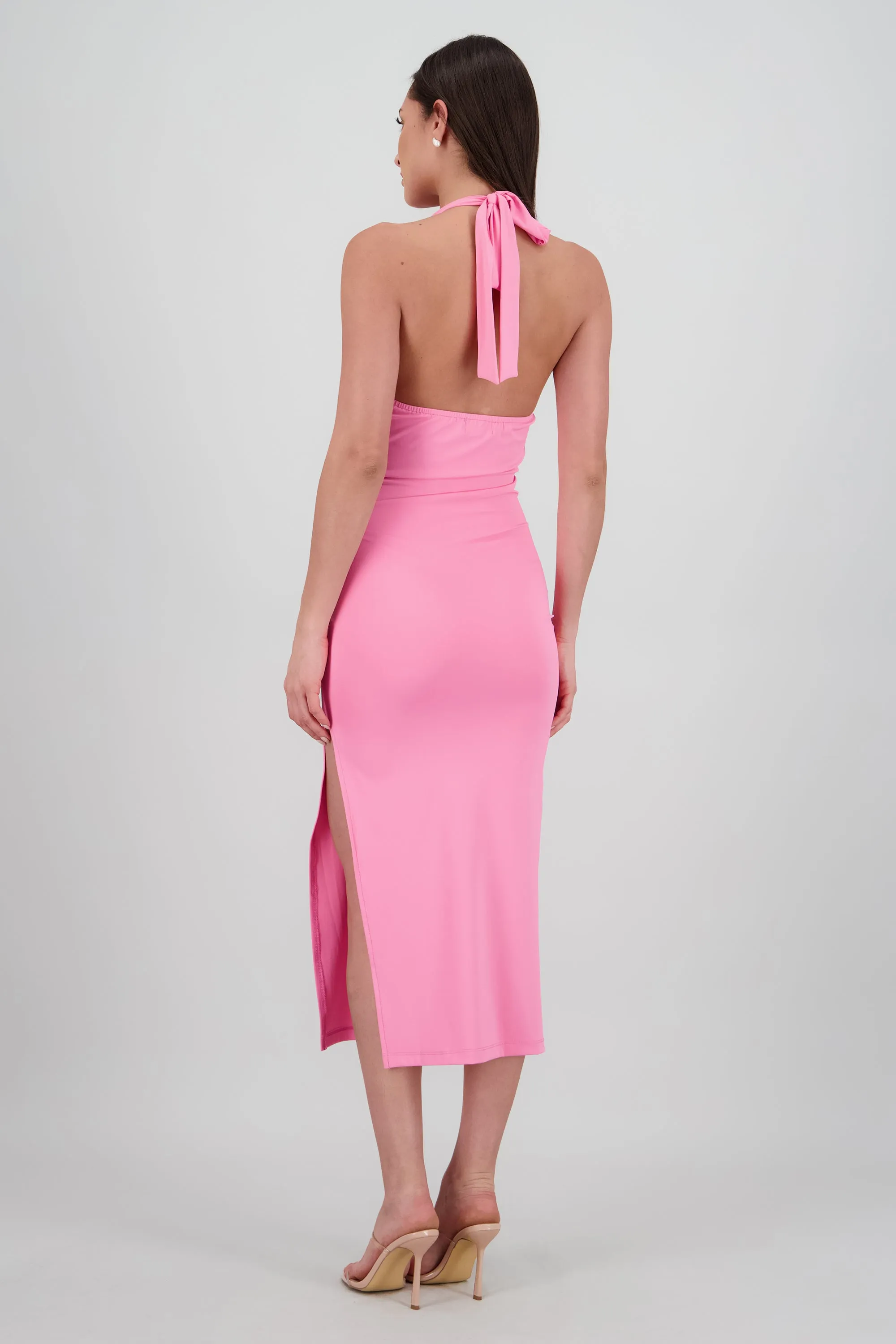 Vestido halter escote cascada maxi sold by Shasa product image thumbnail 4