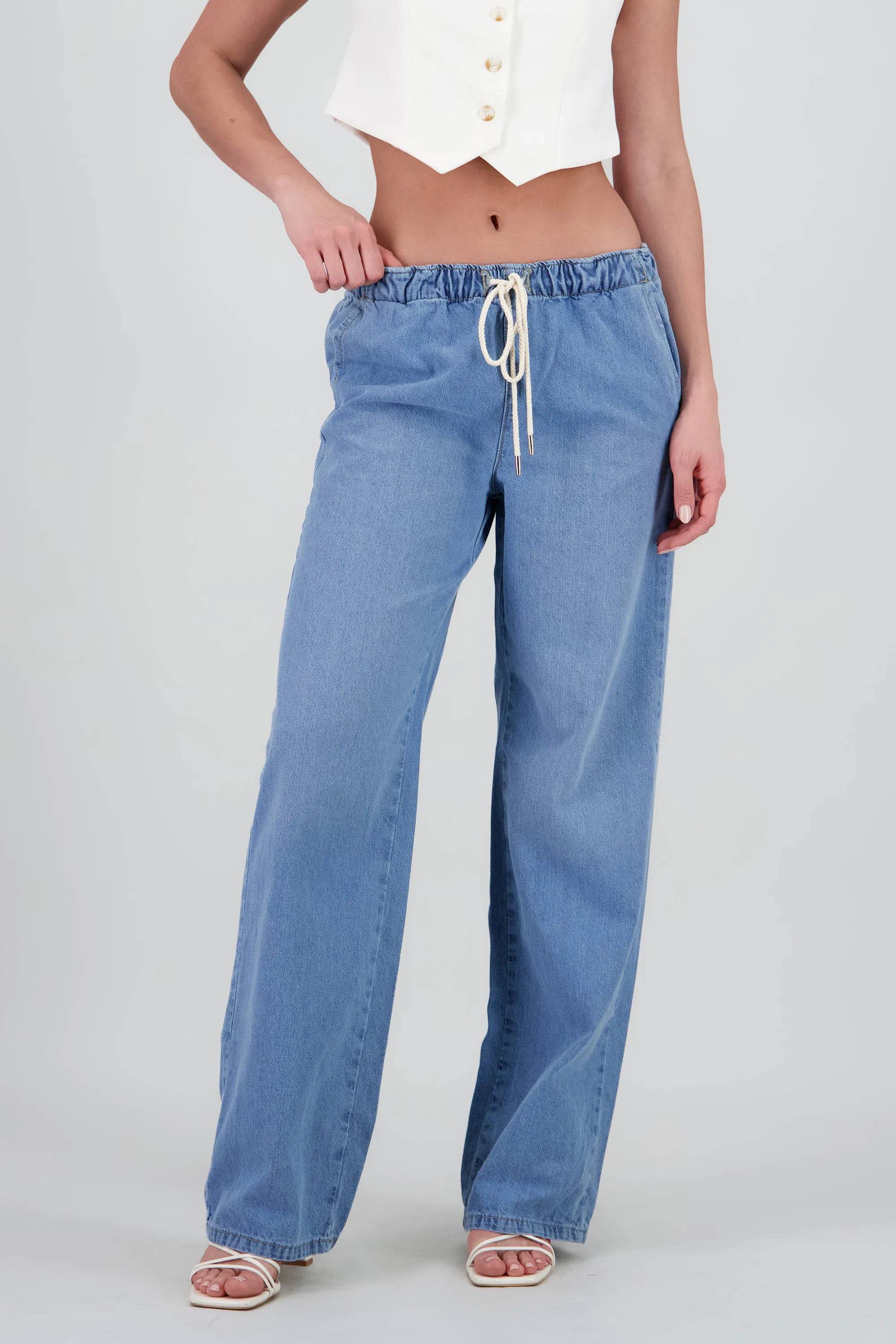 Pantalón de denim con cordón de ajuste sold by Shasa product image thumbnail 2