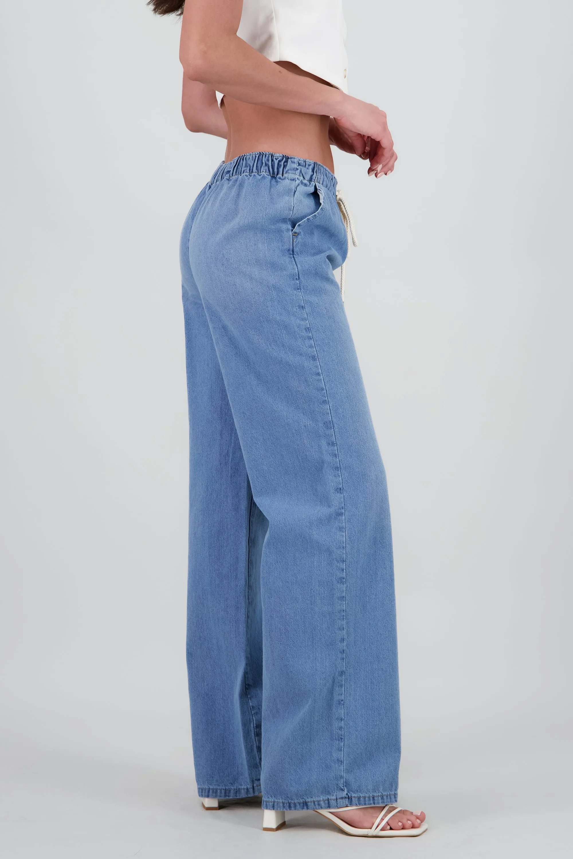 Pantalón de denim con cordón de ajuste sold by Shasa product image thumbnail 3