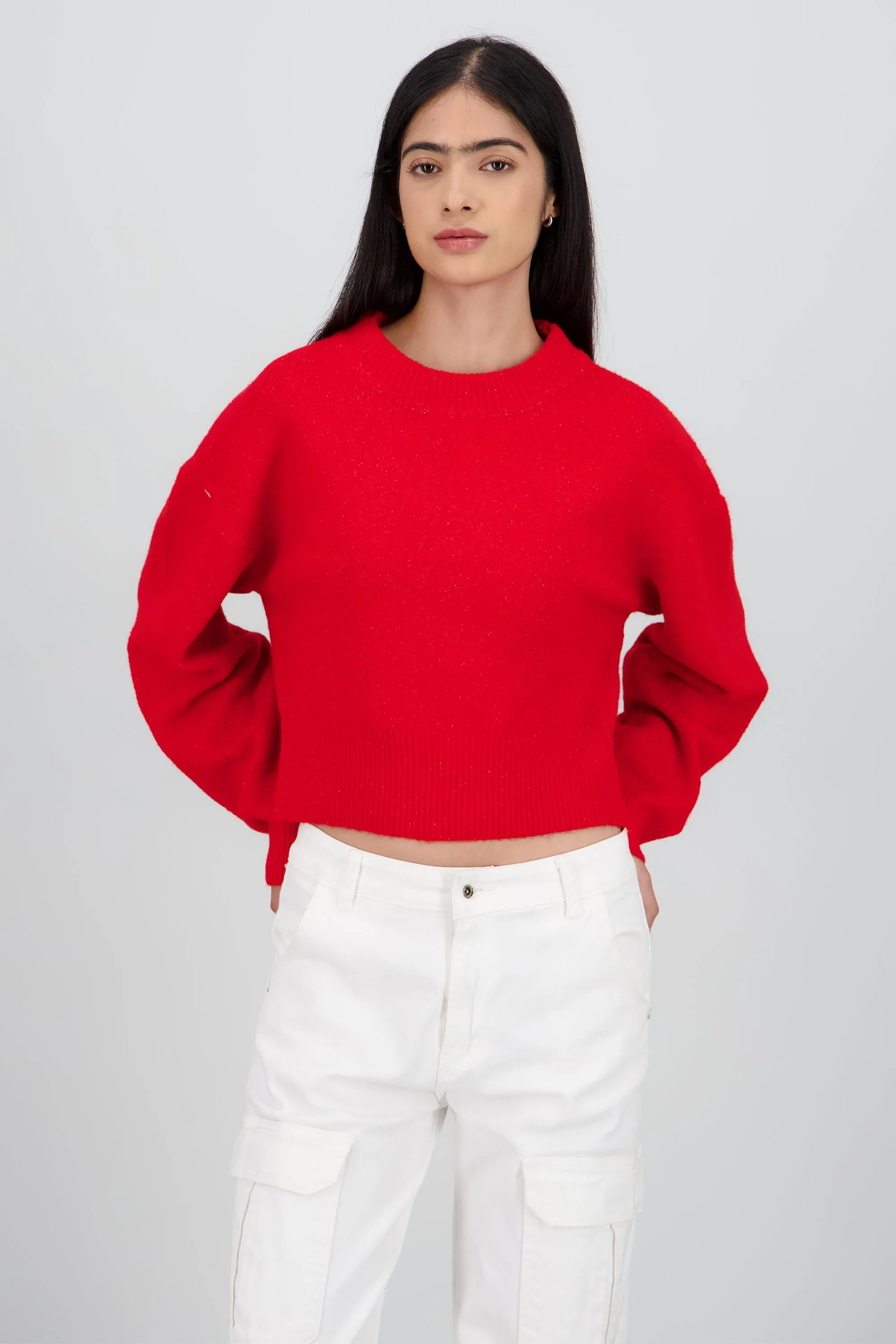 Sueter de cuello redondo manga larga suave sold by Shasa product image thumbnail 2