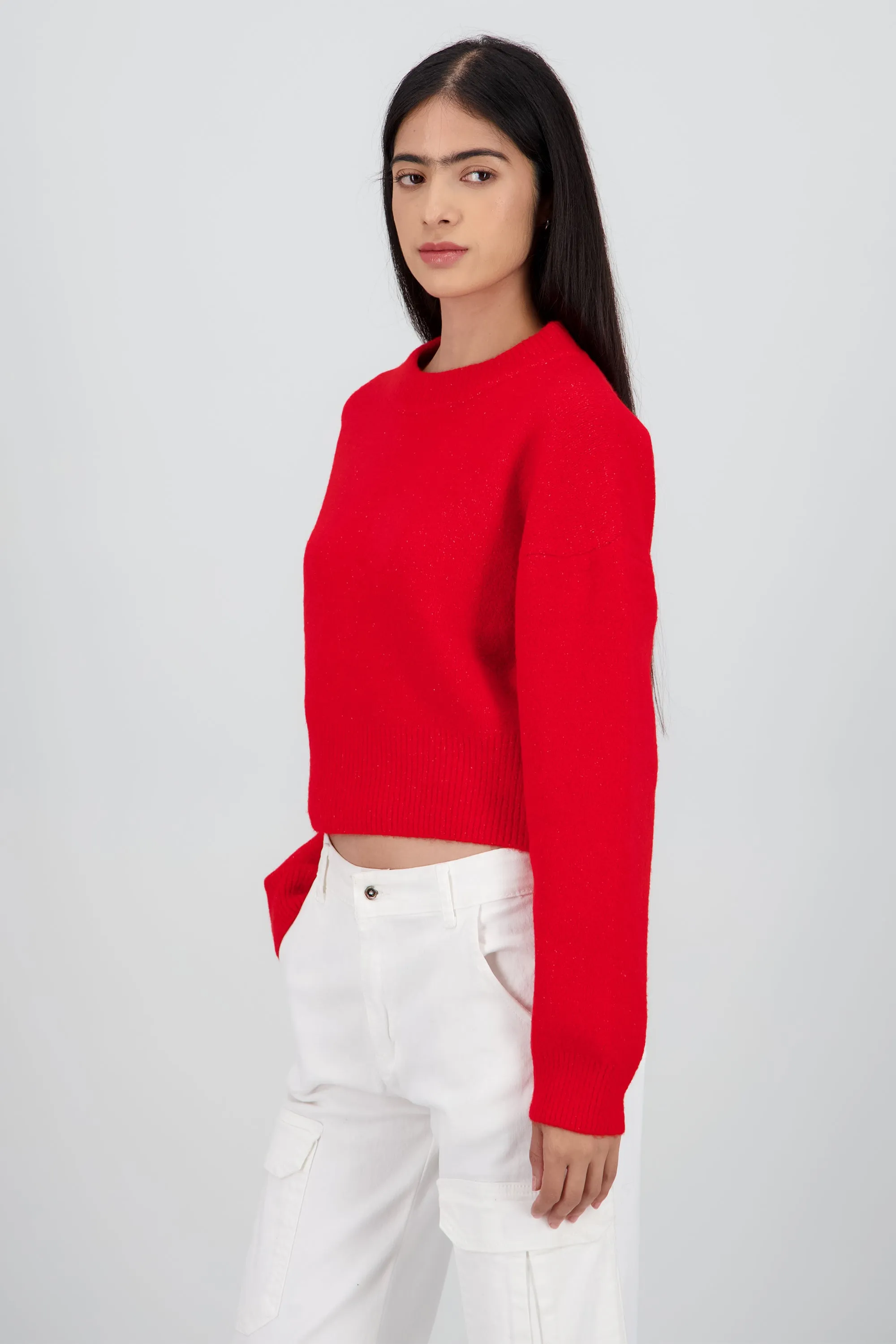 Sueter de cuello redondo manga larga suave sold by Shasa product image thumbnail 3