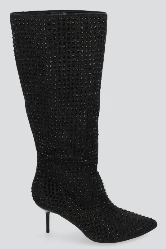 Bota pointy full brillos sold by Shasa