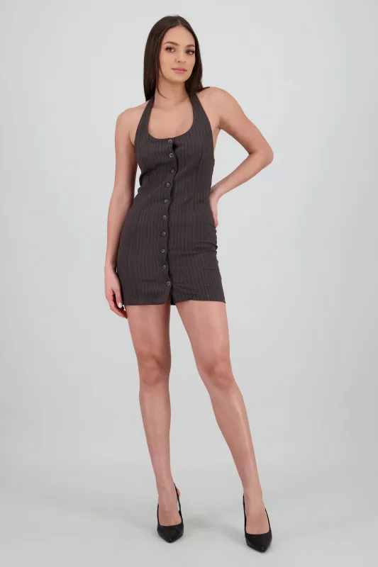 Vestido mini halter detalle botones sold by Shasa