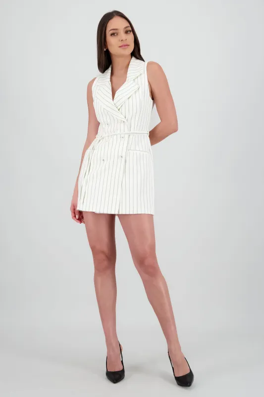 Vestido blazer sin mangas con cinto sold by Shasa