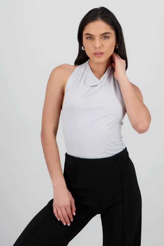 Top cuello cascada halter sold by Shasa