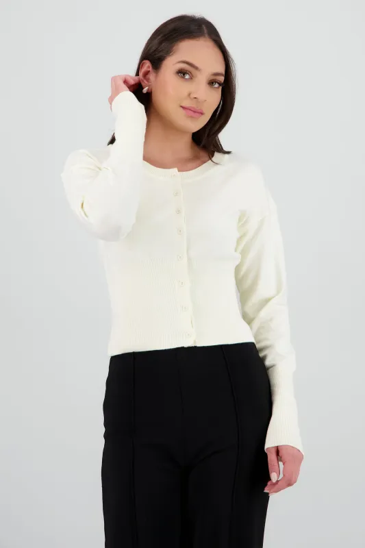 Cardigan con botones liso sold by Shasa