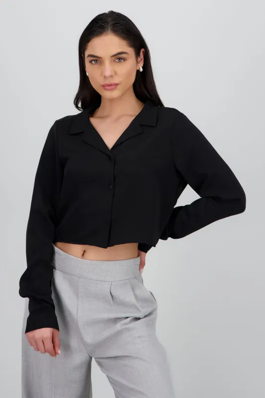 Camisa lisa manga larga sold by Shasa