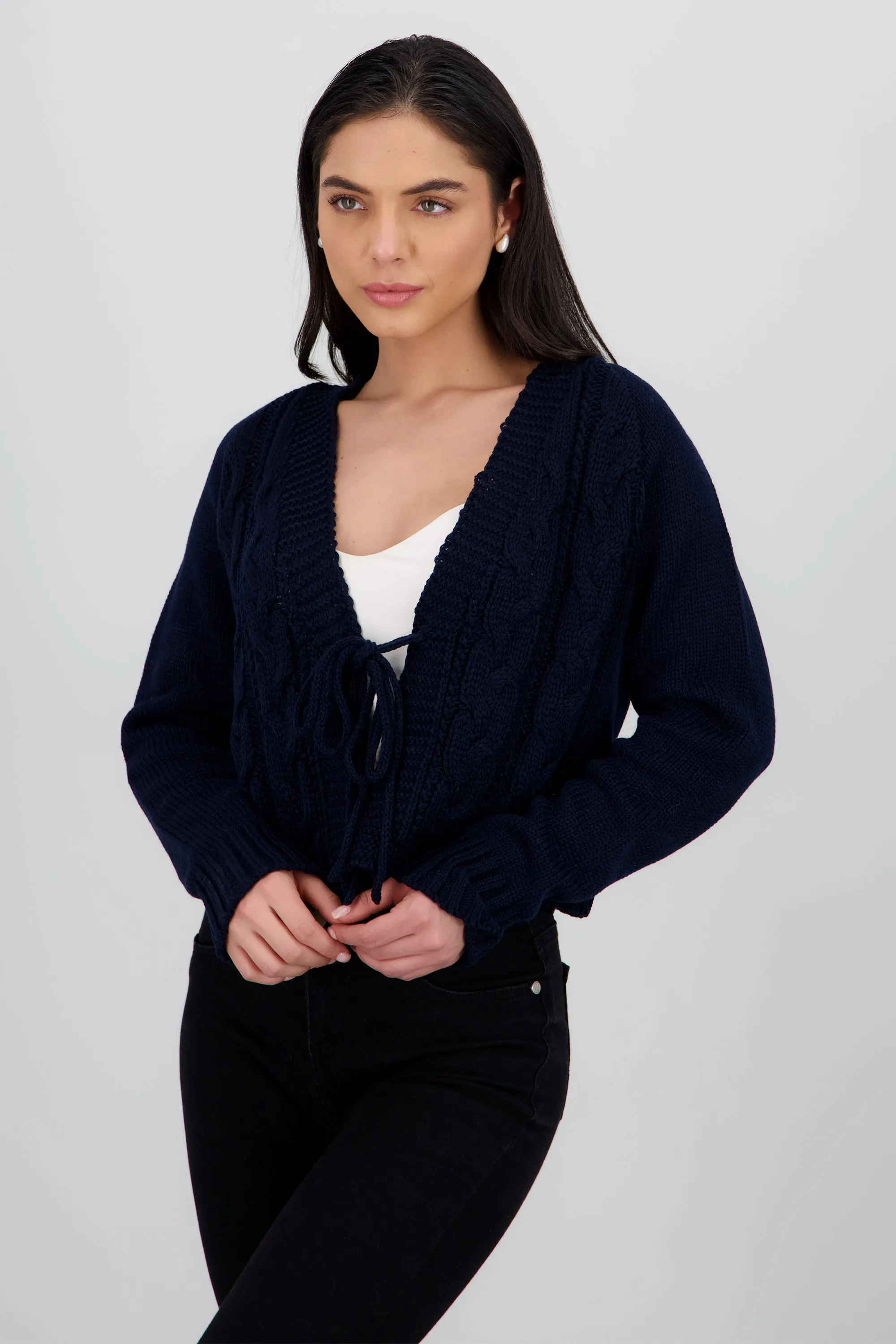 Cardigan trenzado detalle lazo sold by Shasa product image thumbnail 2