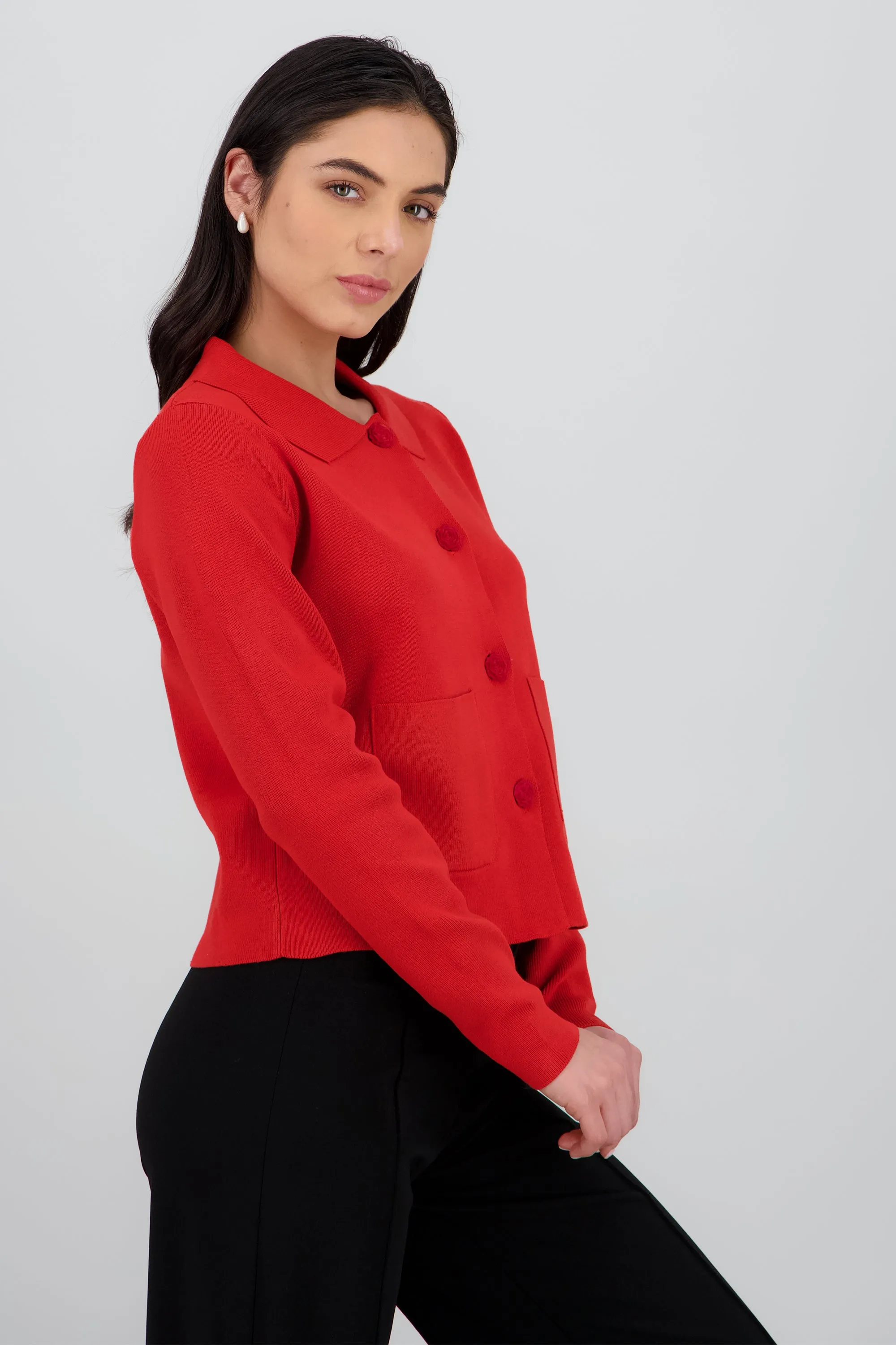 Cardigan tejido con botones rosa sold by Shasa product image thumbnail 3