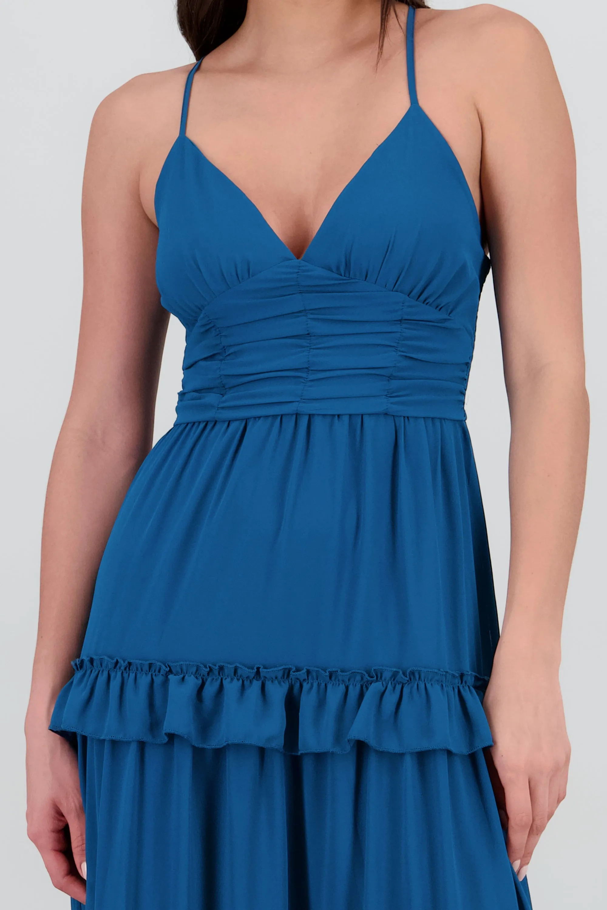 Maxi vestido con volumen y olanes sold by Shasa product image thumbnail 5