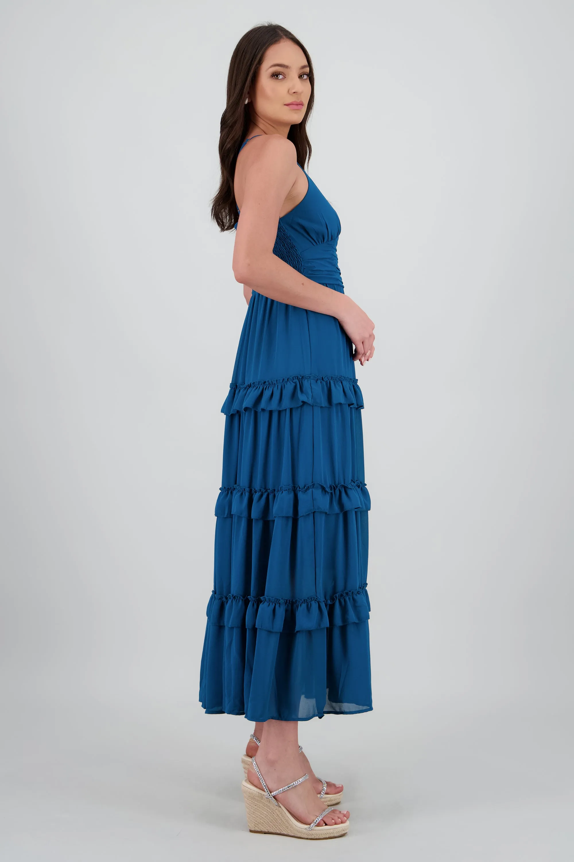 Maxi vestido con volumen y olanes sold by Shasa product image thumbnail 3