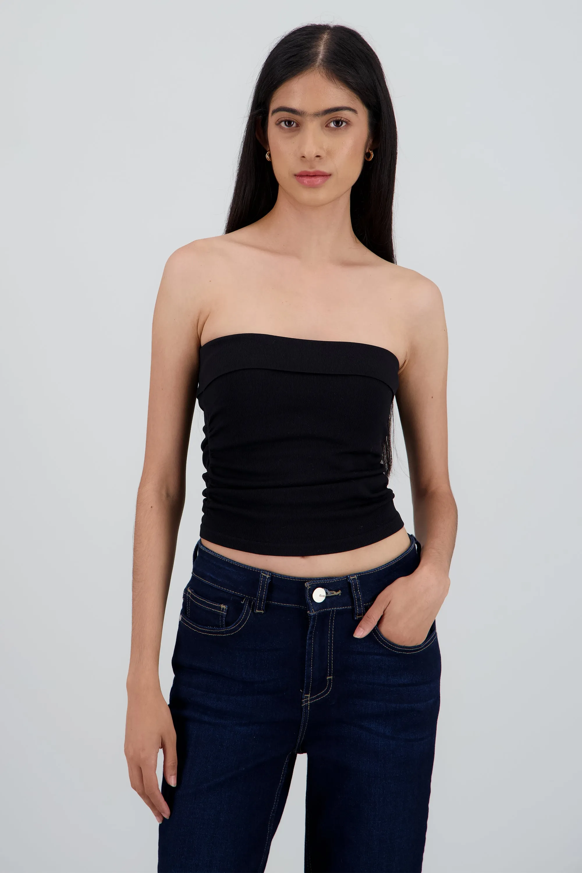 Top tubo seamless drapeado costados sold by Shasa