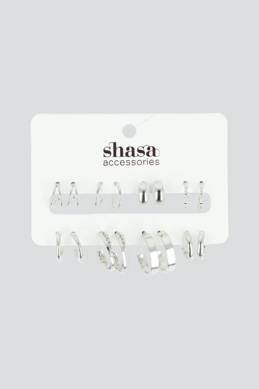 Set 8 Pares Arracadas Cadena sold by Shasa