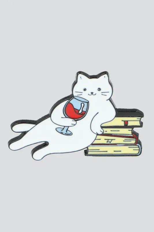 Pin gato copa libros sold by Shasa