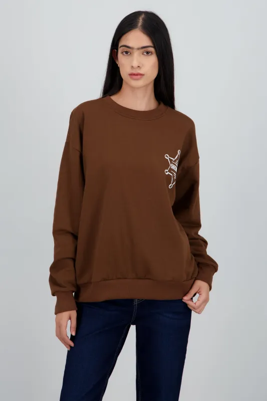 Sudadera contraste en espalda estampado caballos sold by Shasa