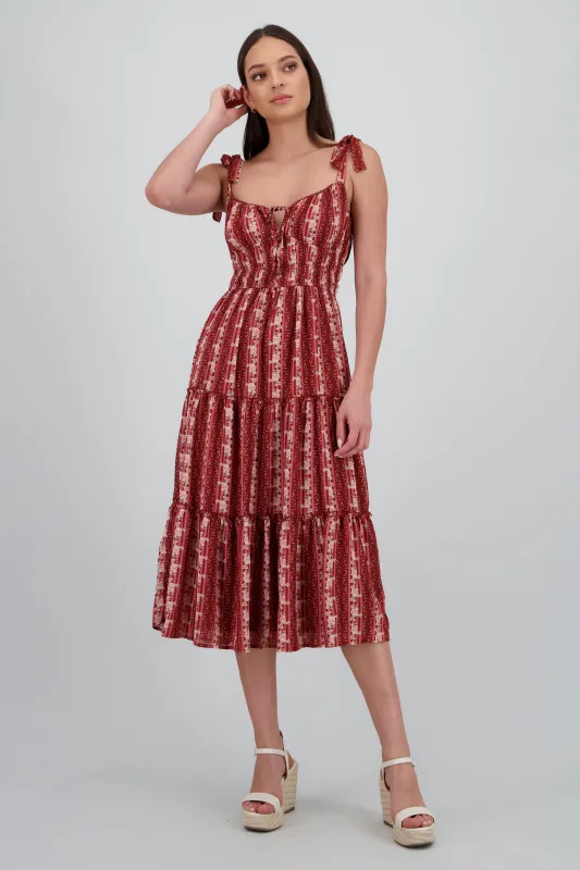 Vestido maxi olanes estampado flores sold by Shasa