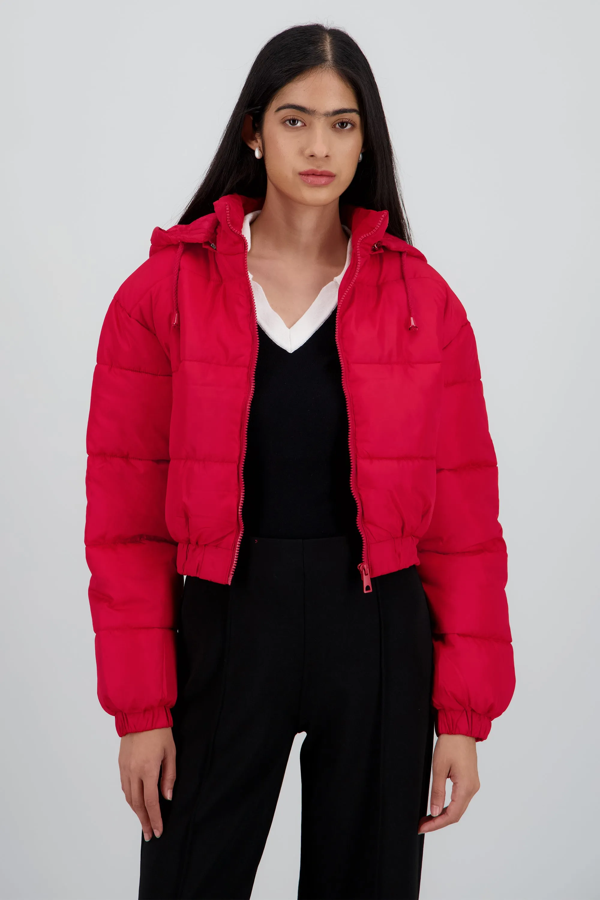 Chamarra puffer gorro sold by Shasa