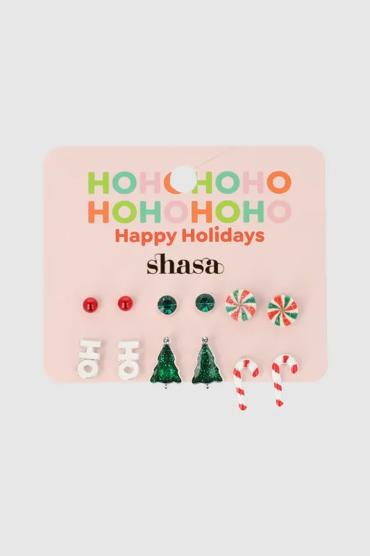 SET 6 PR ARETES NAVIDEÑOS sold by Shasa