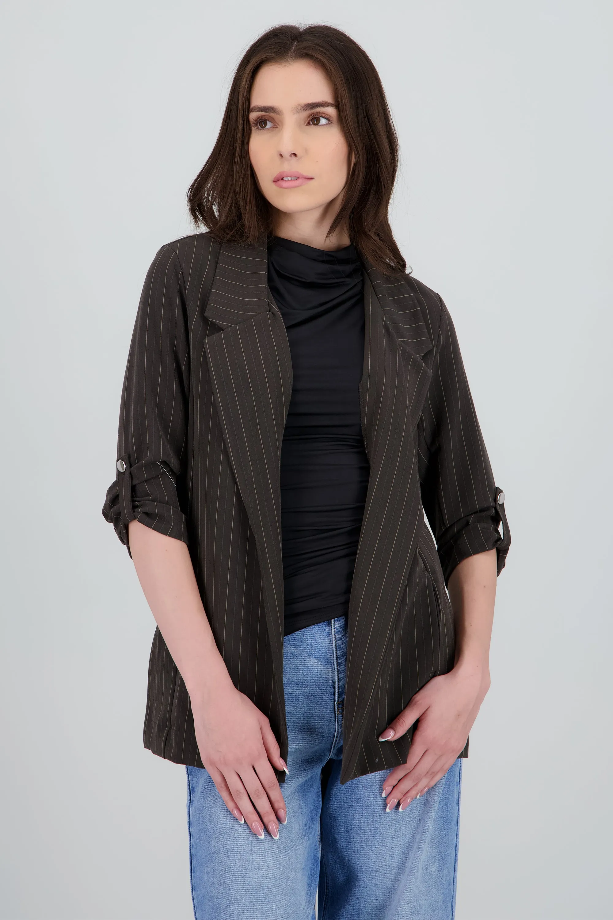 Blazer de manga elevador con rayas diplomáticas sold by Shasa product image thumbnail 2