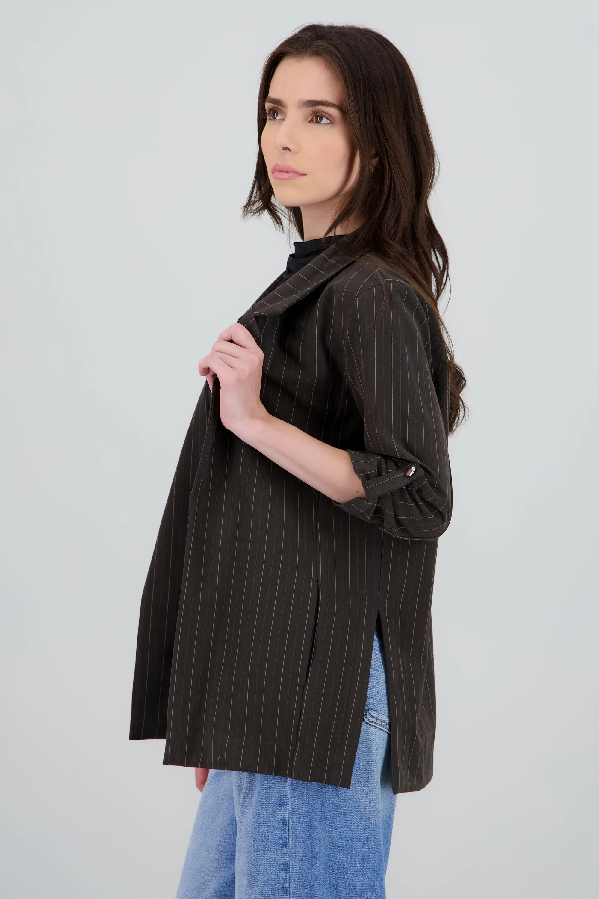 Blazer de manga elevador con rayas diplomáticas sold by Shasa product image thumbnail 3