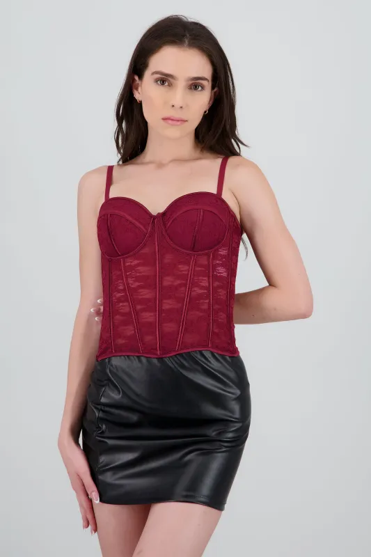 Corset copas encaje liso sold by Shasa