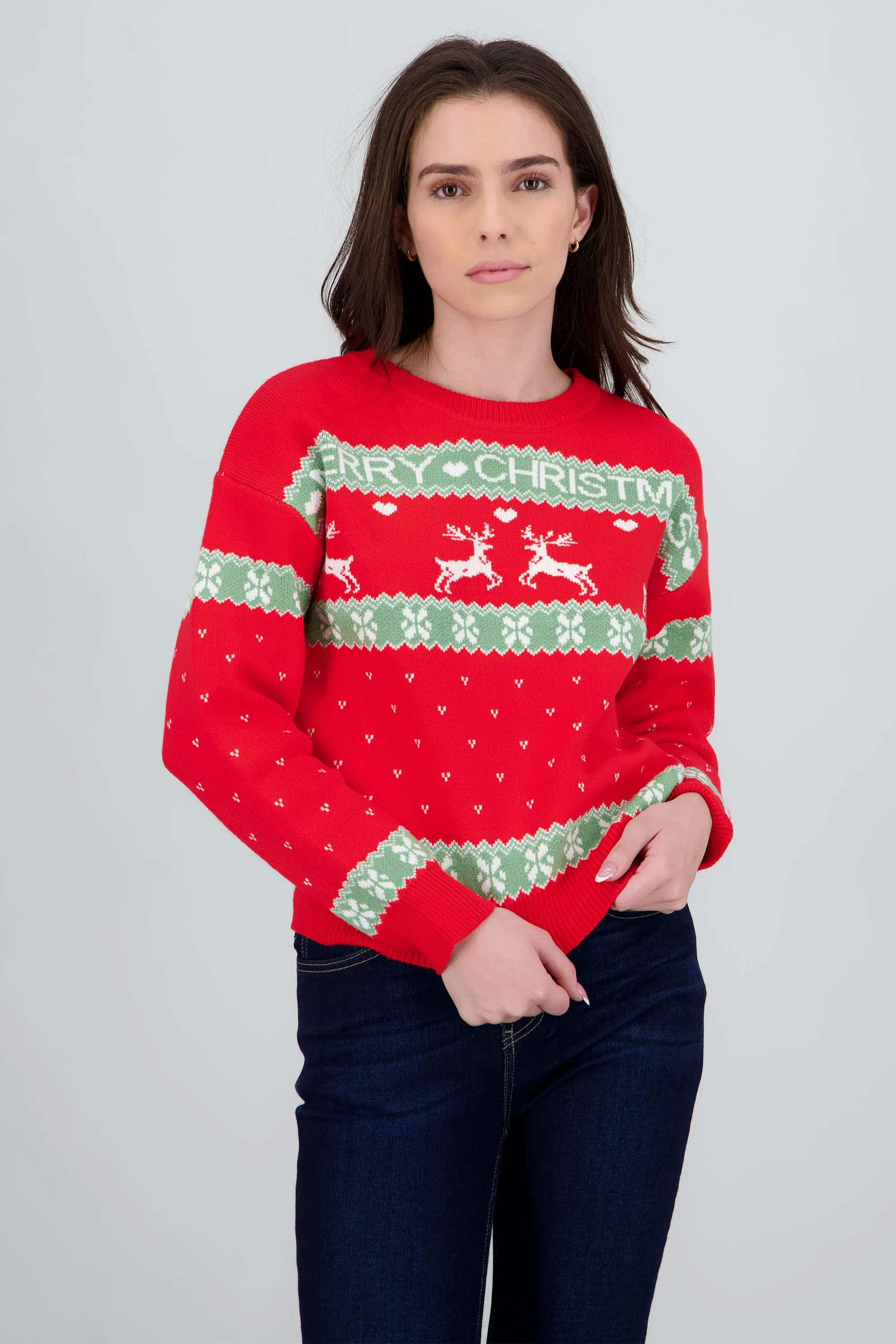 Sueter navidad con mini corazones sold by Shasa