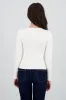 Sueter tejido con botones detalle cut out sold by Shasa