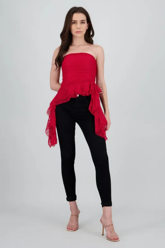 Top tiras de encaje sold by Shasa