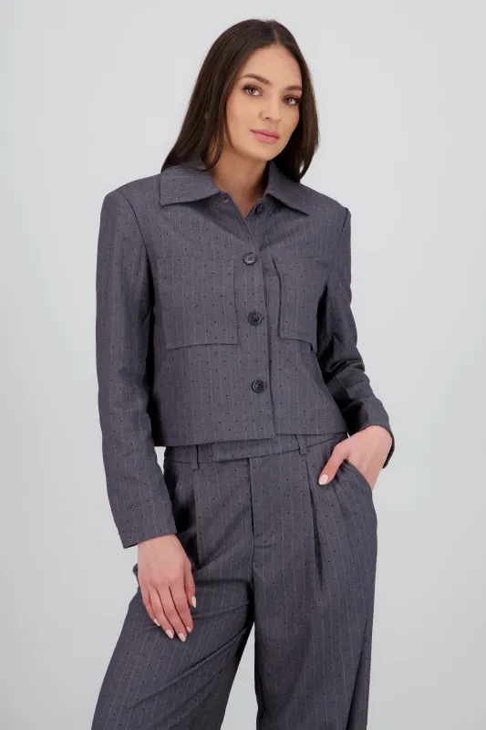 Camisa lisa m/l detalle tela sold by Shasa