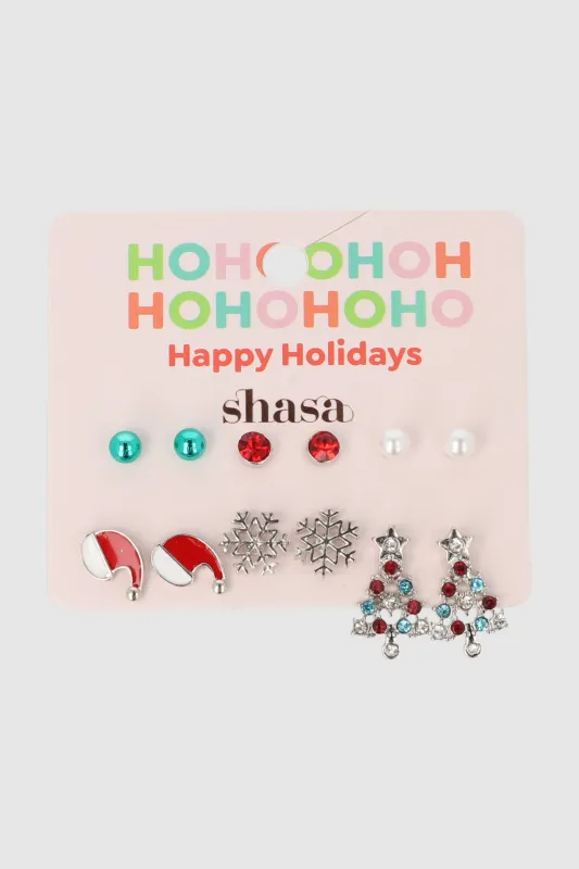 Set 6 pares aretes renito sold by Shasa