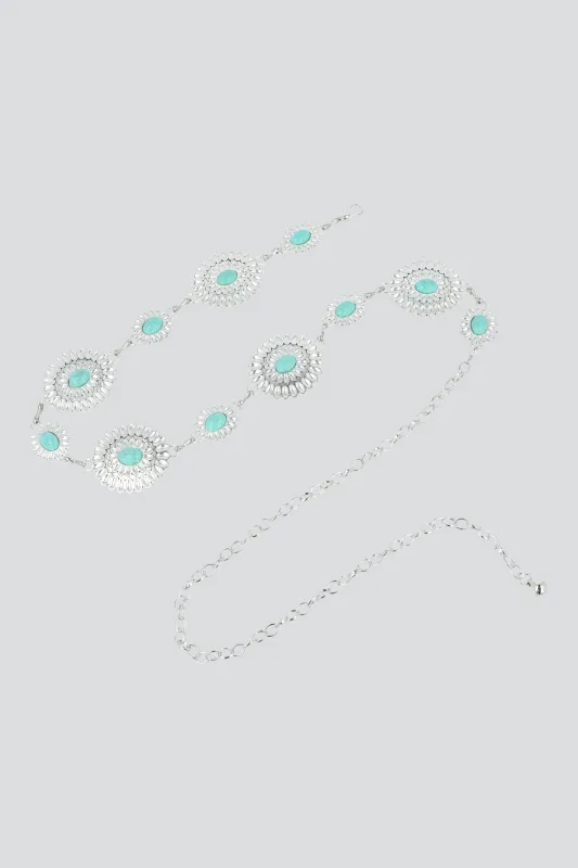 Cinturon cadena piedra sold by Shasa