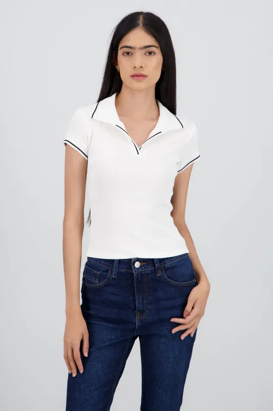 Top cuello polo sold by Shasa