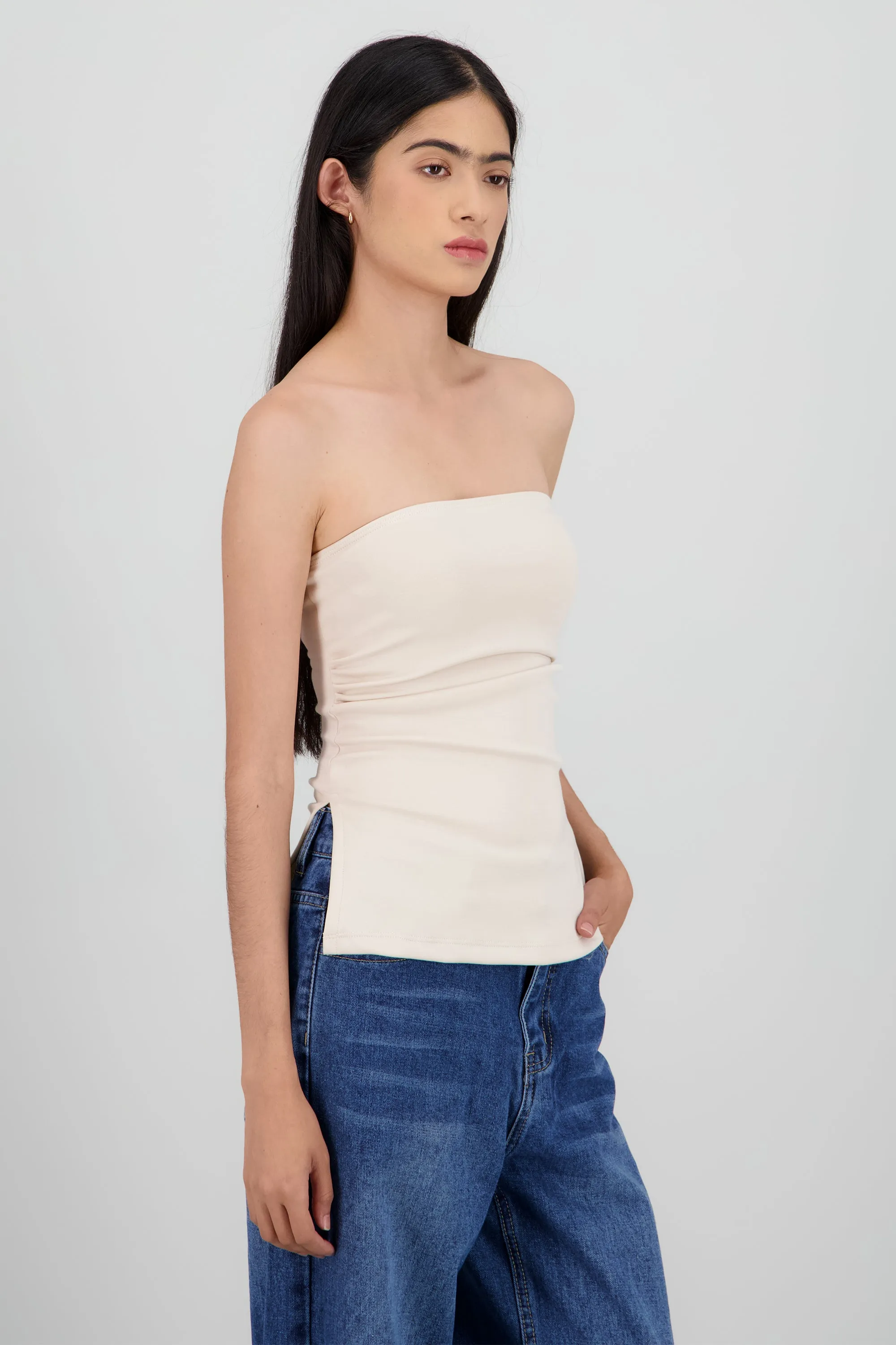 Top tubo abertura det drapeado liso sold by Shasa product image thumbnail 3