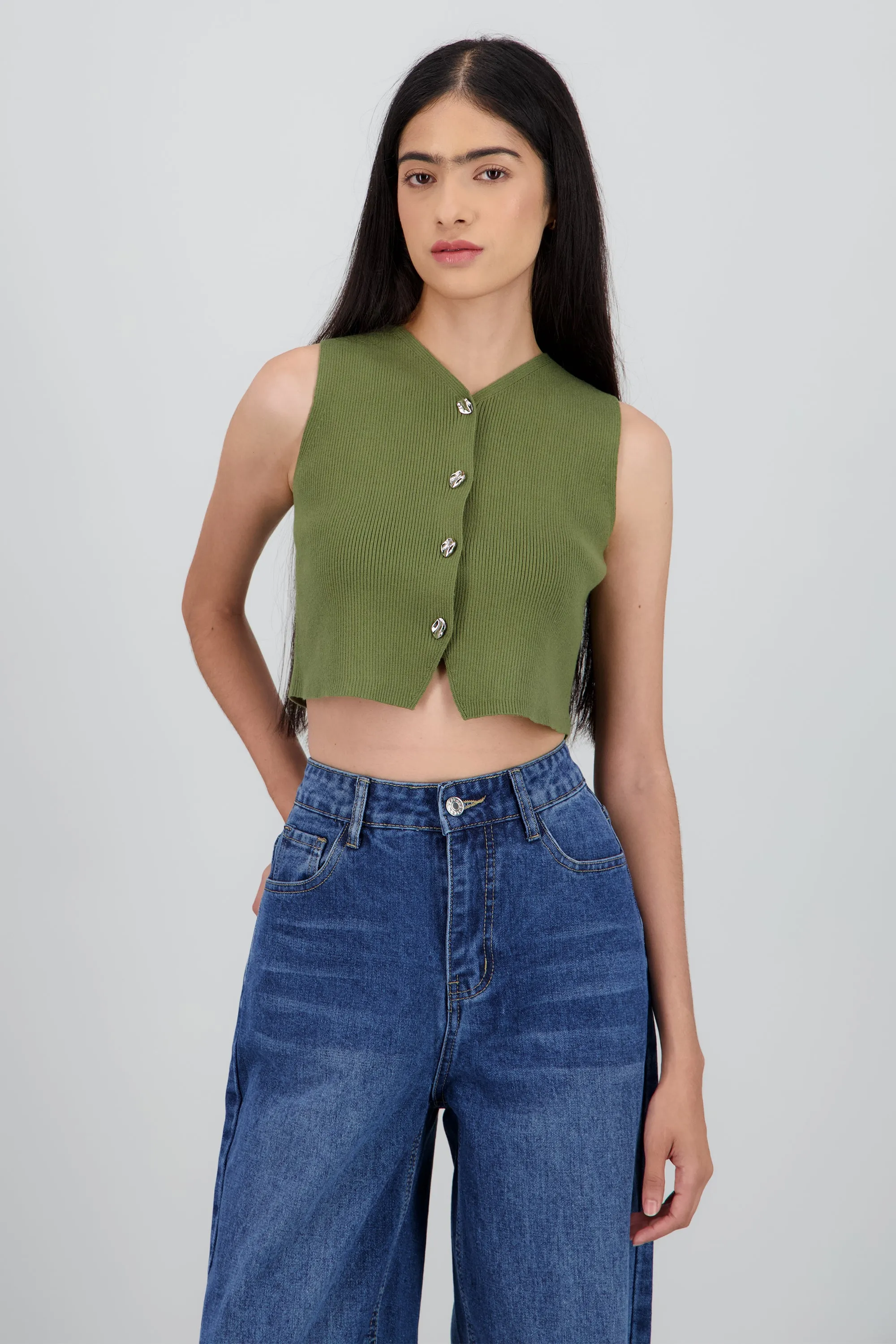 Top tejido rib con botones sold by Shasa product image thumbnail 2