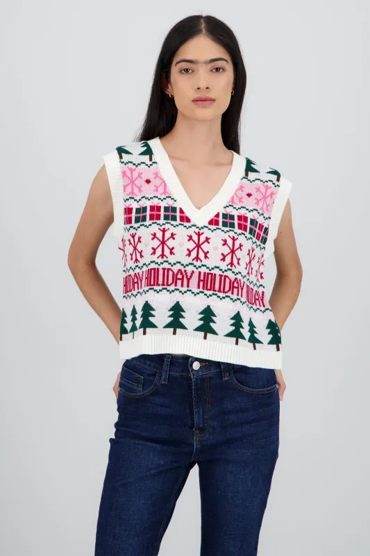 Chaleco navideño holiday sold by Shasa