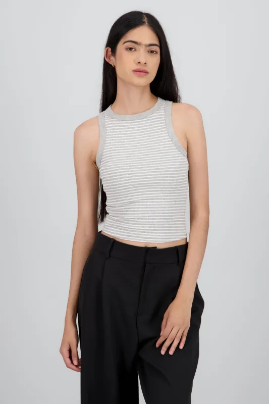 Tank top rib rayas sold by Shasa