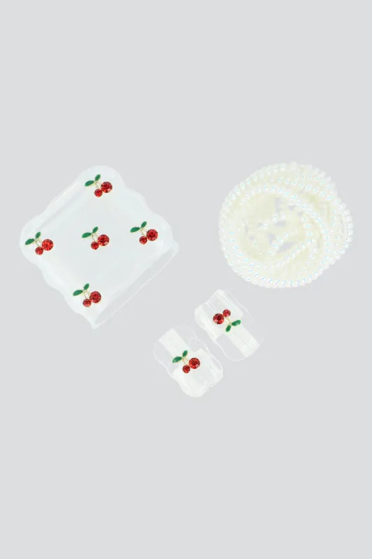 Set cubrecargador cerezas sold by Shasa