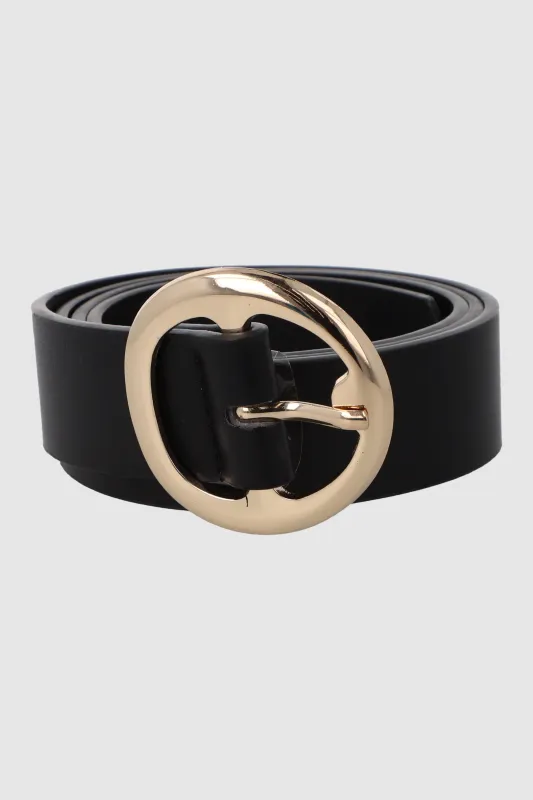 Cinturon liso hebilla redonda metalica sold by Shasa