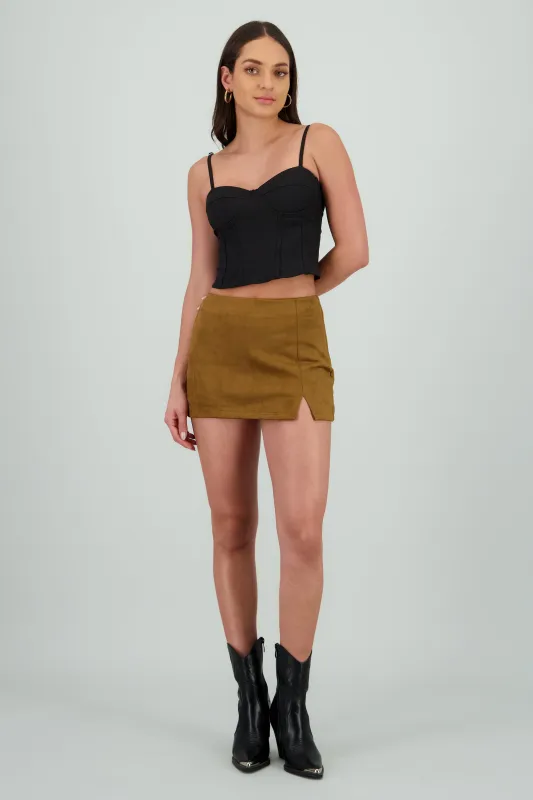 Falda mini suede lisa sold by Shasa