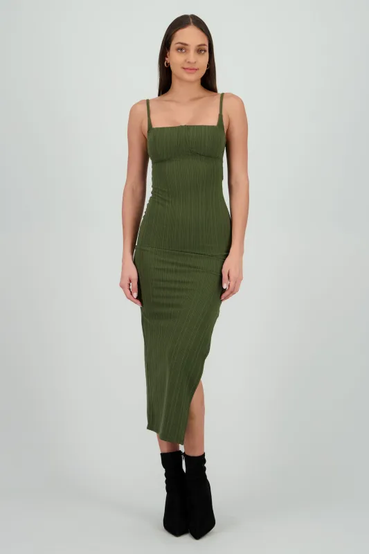 Vestido maxi textura sold by Shasa