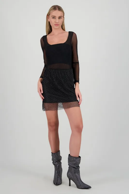Falda mesh brillos sold by Shasa