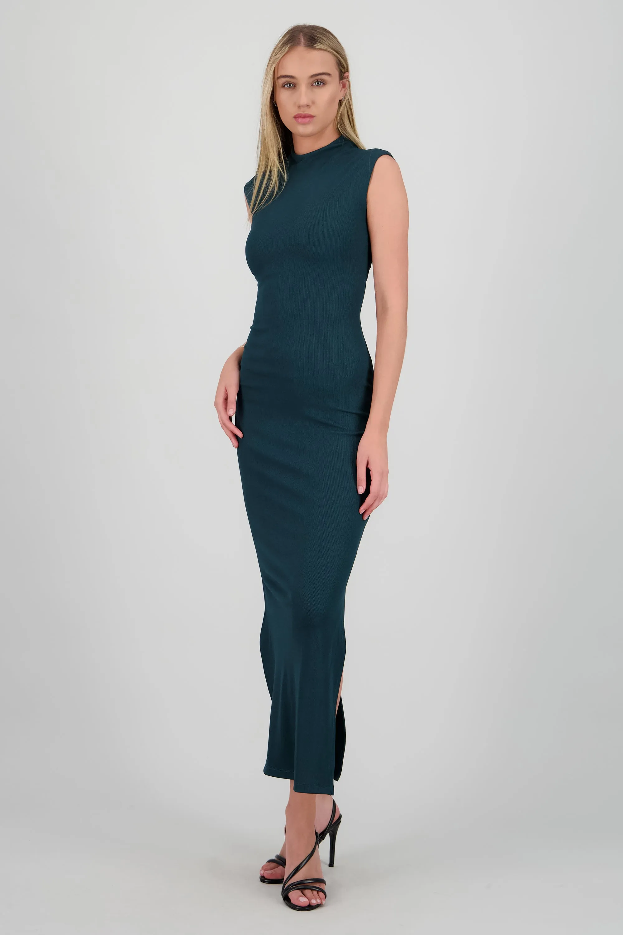 Vestido maxi rib manga corta con abertura Hypsters sold by Shasa product image thumbnail 5