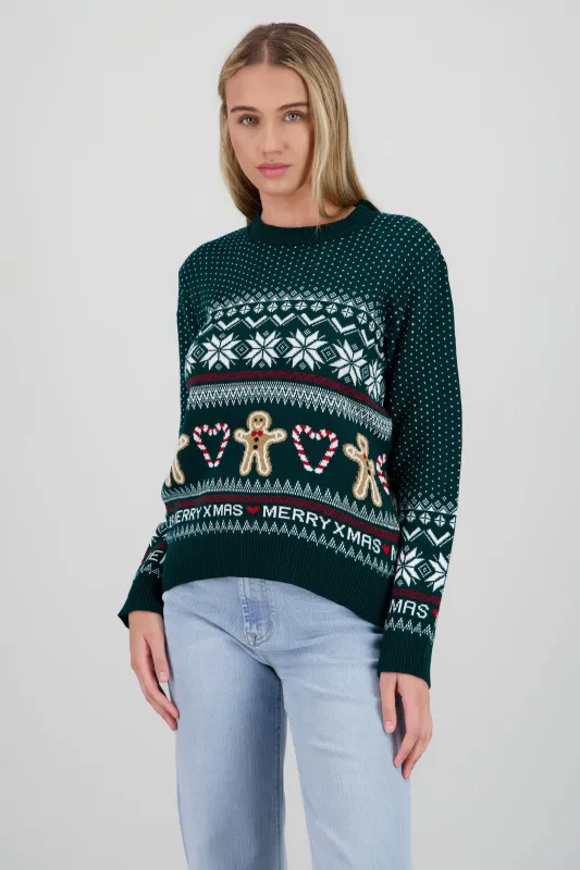 Sueter navideño galletas y corazones sold by Shasa