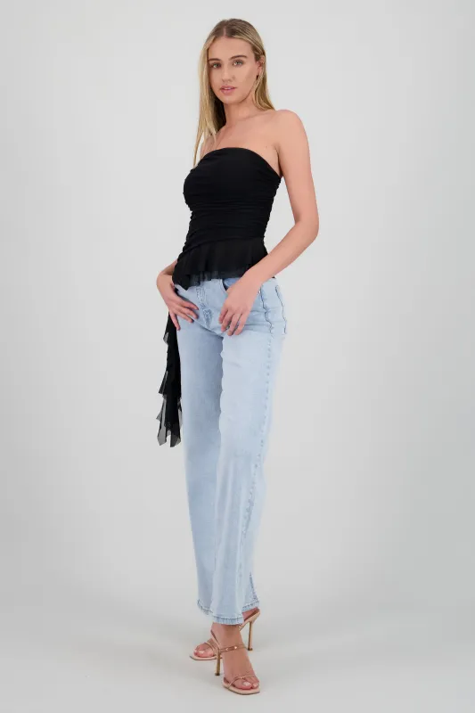 Top strapless olan en costado sold by Shasa