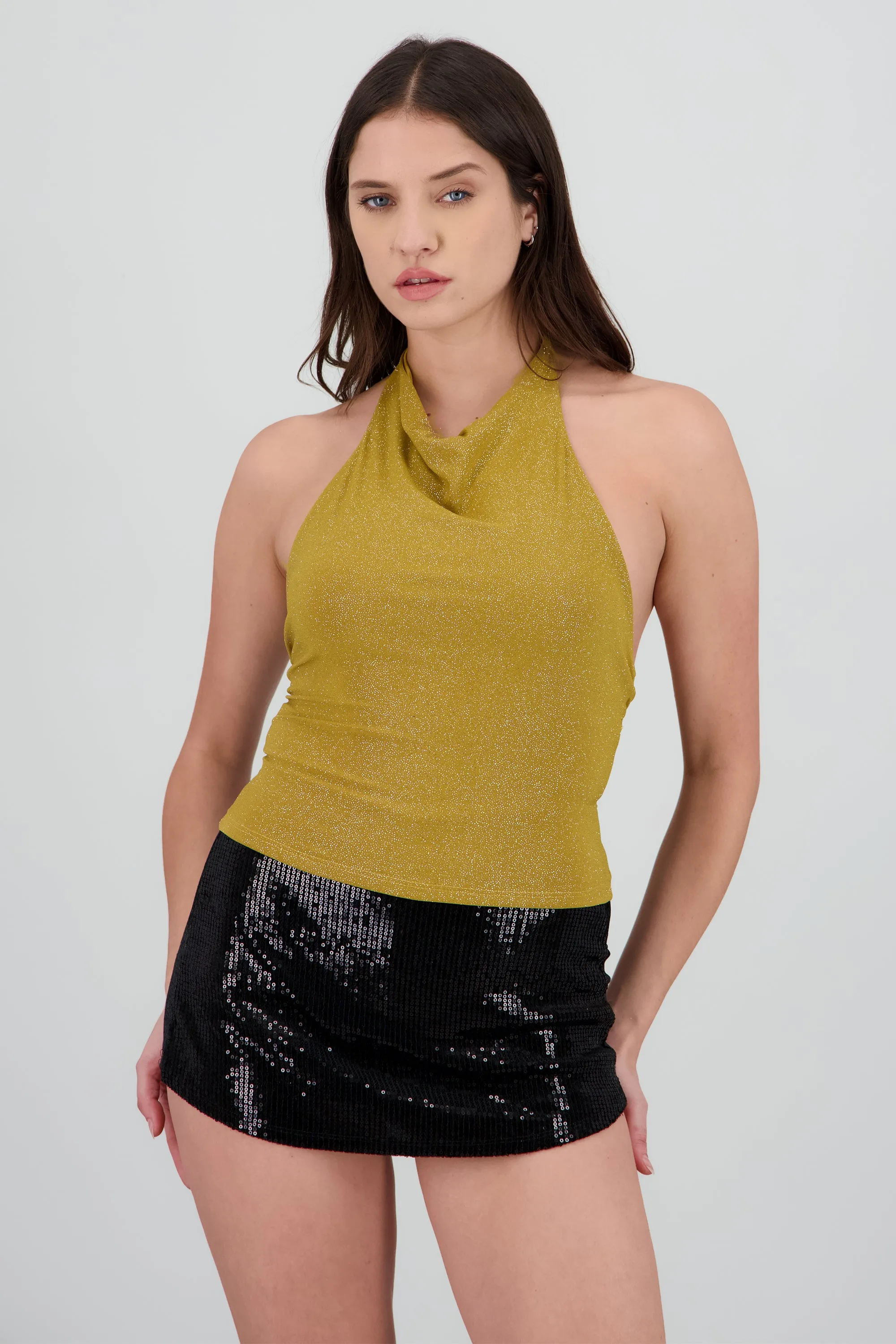 Top halter drapeado brillos sold by Shasa product image thumbnail 2