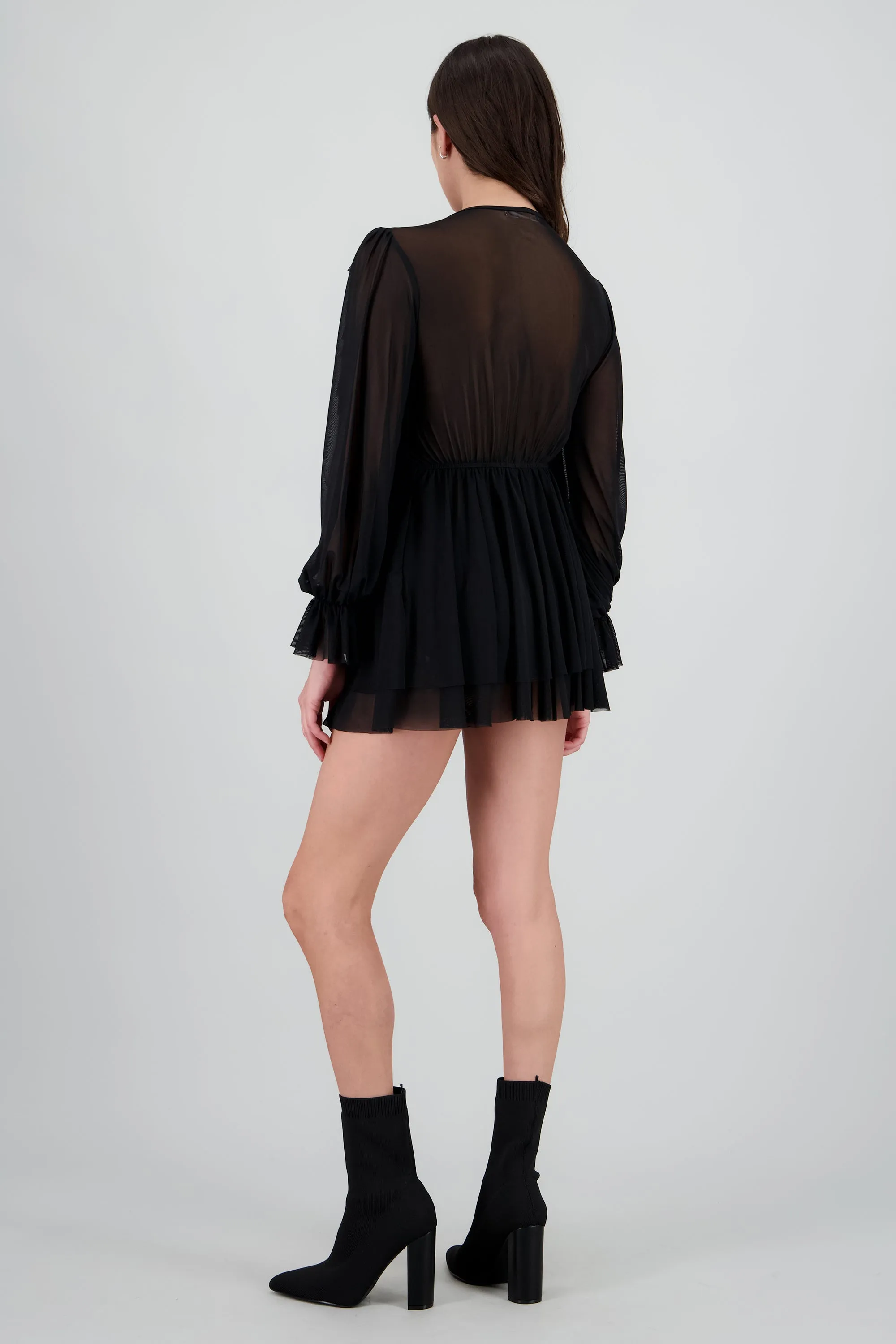 Vestido de manga larga boho con multiples olanes sold by Shasa product image thumbnail 4