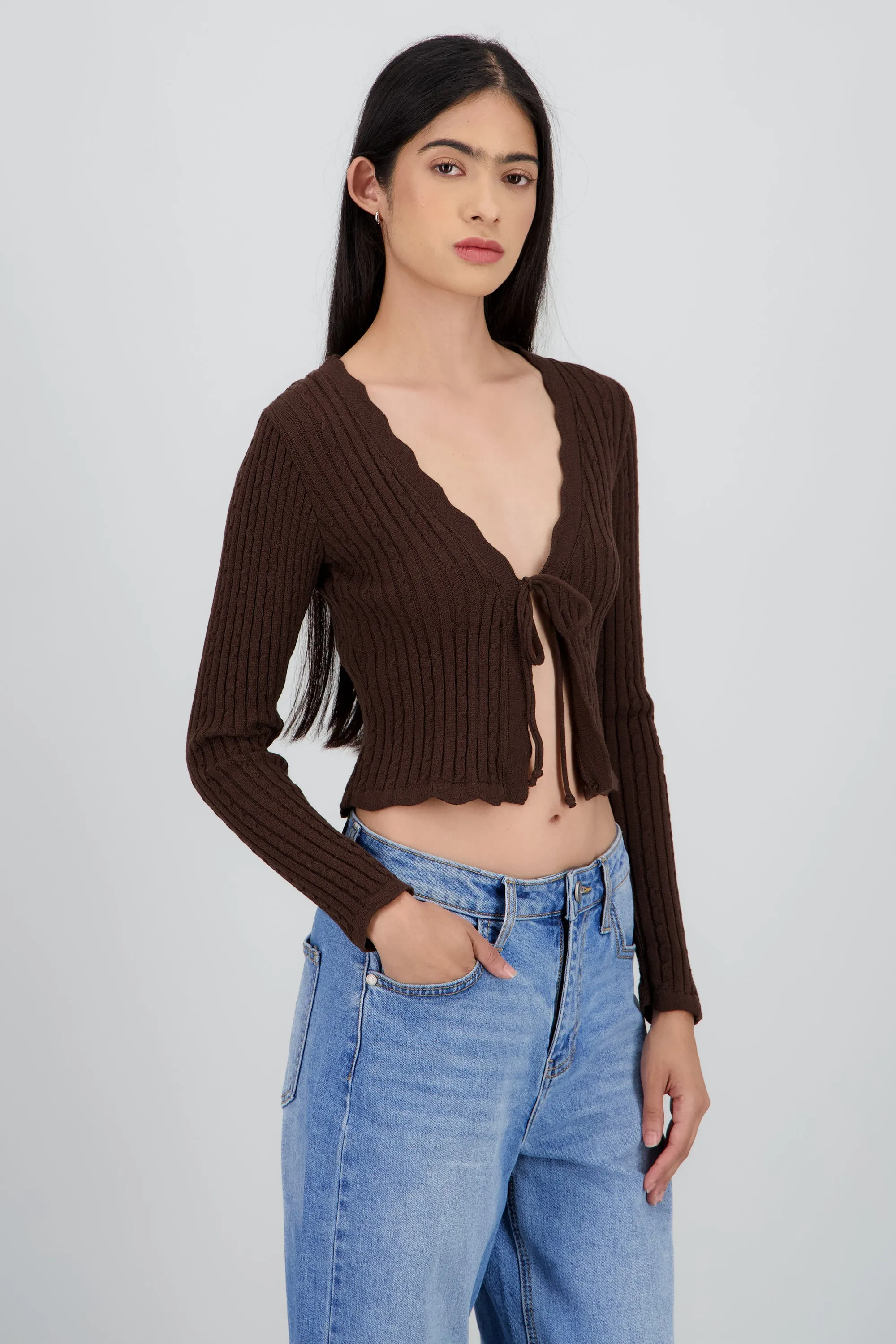 Cardigan trenzado detalle borde sold by Shasa product image thumbnail 3